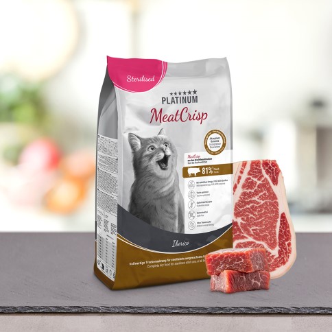 Platinum MeatCrisp Sterilised Iberico - Iberico pro kastrované kočky (2)