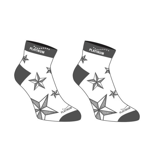 Platinum ponožky - kotníčkové - ŠEDÁ ( vel. 43 -46 )