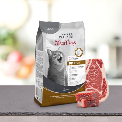 Platinum MeatCrisp Adult Iberico - Iberico pro dospělé kočky