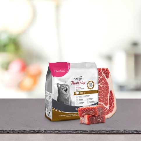 Platinum MeatCrisp Sterilised Iberico - Iberico pro kastrované kočky (1)