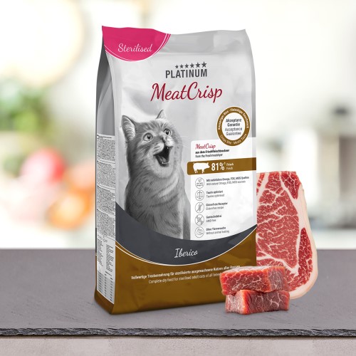 Platinum MeatCrisp Sterilised Iberico - Iberico pro kastrované kočky